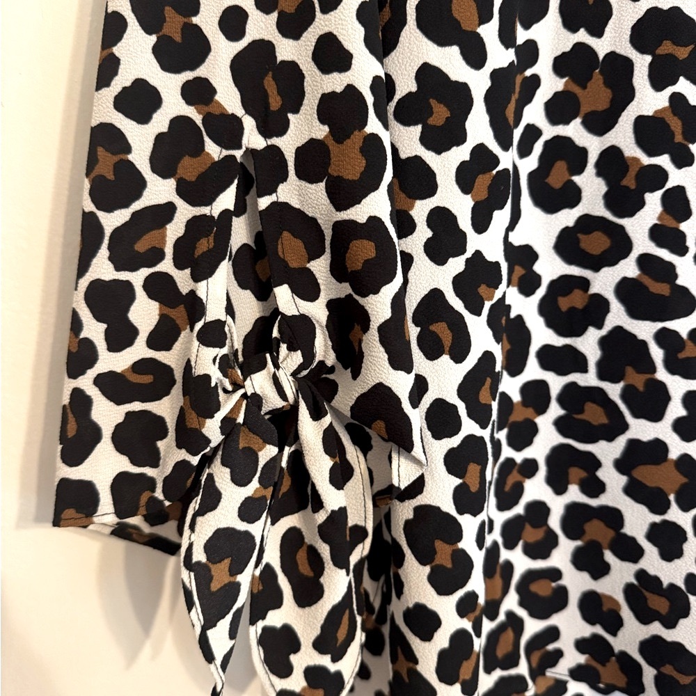 Michael Kors Leopard/Cheetah Print Blouse - Black and Brown - Picture 4 of 4